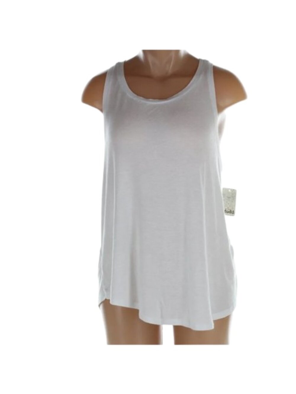Mudd White Scoop Neck High-Low Sleeveless Tank Top Top NWT